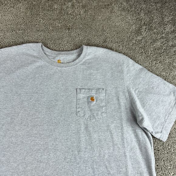 Carhartt Shirt Mens 3XL Gray Original Fit K87 Pocket Tee Workwear Cotton - Picture 3 of 9